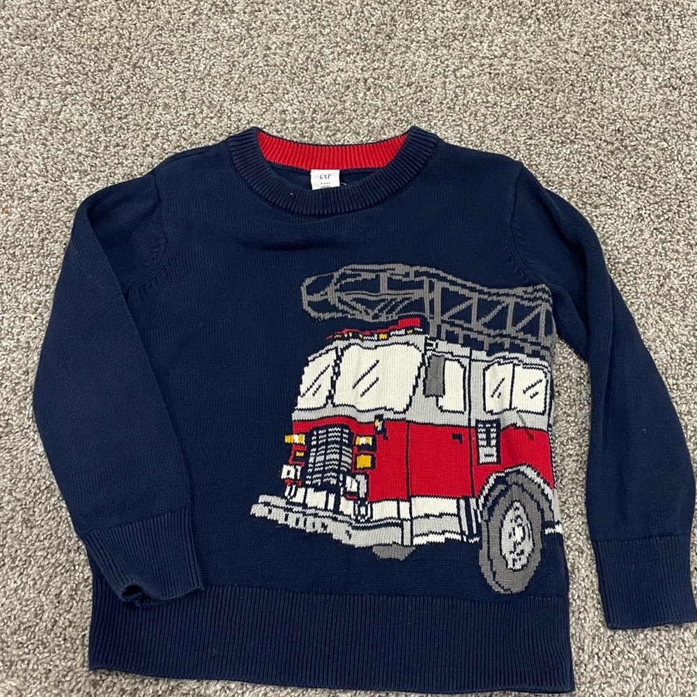 GAP Toddler Navy and Red Sweater
